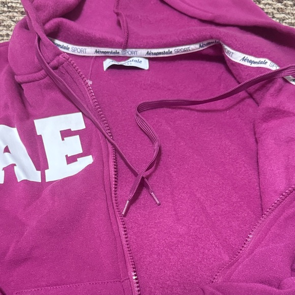 Aeropostale Sport Girls Fuchsia Zip up hoodie Jacket - Picture 5 of 6
